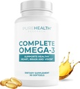 PUREHEALTHの調査の完全なオメガ3の魚油のSoftgels - Omega-3の脂肪酸の補足- EPA DHAの補足-非GMO- 90の柔らかいゲル