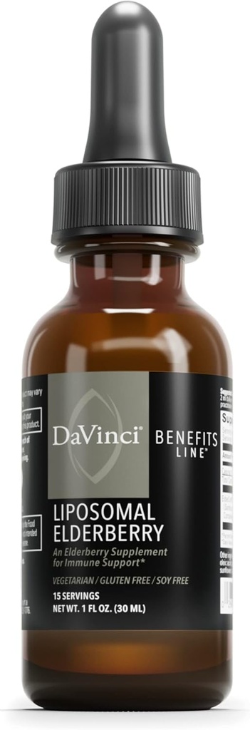 DAVINCI Labs Liposomal Elderberry - 健康な肺、喉およびSinus*のための免疫サポート補足 - ElderCraftのヨーロッパの黒のElderberryのエキスを使って-グルテンフリー-ベジタリアン- 30 ml、15のサービング