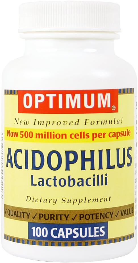 最適のAcdophilus Lactobacilliのカプセル、100の計算(2のパック)