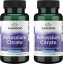 Swanson Potassium Citrate - Mineral Supplement Promoting Heart Health & Energy Support - Aids Optimal Nerve & Kidney Function with Natural Ingredients - (120 Capsules, 99mg Each) (2 Pack)
