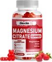 マグネシウムのGlycinateのグミー1000mg - 砂糖はビタミンD、B6、CQ10のCalmの気分及び睡眠サポートとマグネシウムのカリウムの補足- 60のいちごのガミーを解放します