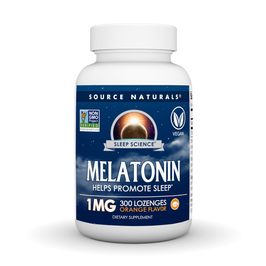 源のNaturalsの睡眠の科学のMelatoninの助けは睡眠を促進します* - 1のmg - 300のオレンジによって味付けされるLozenges