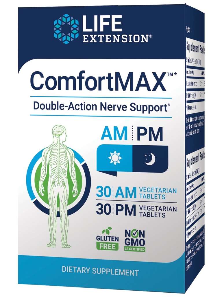 ライフエクステンションComfortMAXTM、ホノキル、ペア for Nerveサポート&不快な救済、グルテンフリー、非GMO、ベジタリアン、60錠