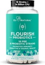 Flourish Probiotics + 女性のためのプレバイオティクス – ガットと消化, 尿路面電車, 膨満を減らします, 腟の健康 – 18 臨床的に実証済みの緊張, 14 Billion CFU – 30 棚安定したミニビーガンカプセル