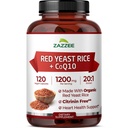 CoQ10 - 20Xの余分な強さの赤いイースト米はNiacin CoQ 10および高められた吸収のためのBioPerineと1200mgの赤いイースト米の補足-非GMOビーガン及びISOの実験室によってテストされる(75のサービング)を集中しました