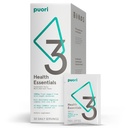 プーリP3健康エッセンシャル - 男性と女性のためのマルチビタミン - 30サービング - Omega 3、ビタミンD、マグネシウム、亜鉛 - 脳とエネルギーのマルチ栄養素