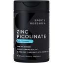 有機ココナッツオイルによるスポーツ研究高効力亜鉛ピコリン酸塩30mg | 健康な免疫及び酵素機能のための高吸収性亜鉛サプリメント - 非GMOテスト済み&グルテンフリー(90液体軟ゲル)