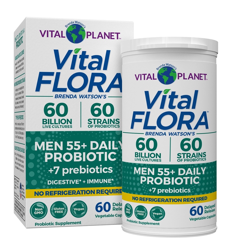 Vital Planet - Vital Flora Men over 55 Daily Probiotics, 60 Billion CFU, Diverse Strains, Organic Prebiotics, Immune Support, Digestive Health Shelf Stable Probiotics for Men, 60 Capsules   バイオリズムチャート