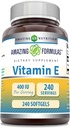 Amazing Formulas Vitamin E Supplement | 400 IU Per Serving | 240 Softgels | Non-GMO | Gluten-Free | Made in USA