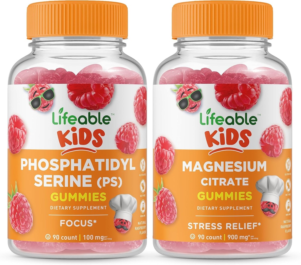 通気性のPhosphatidylserine (PS)の子供+マグネシウムの子供、Gmmiesの束-大きいTastingのビタミンの補足、グルテンフリー、GMOは、牛できるGummy放します