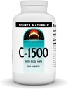 Source Naturals C-1500, with Rose HIPS 1500 mg for Immune System Support - 250 Tablets