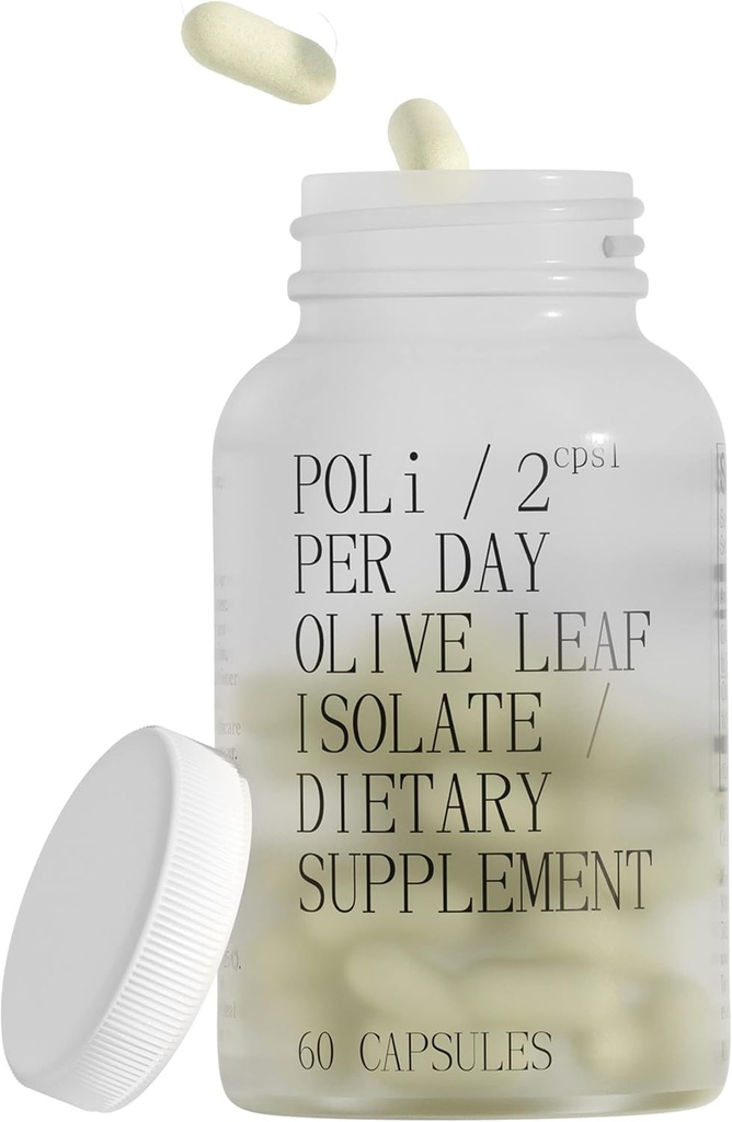 FOREVER YOUNG Poli | オリーブリーフエキス 栄養補助食品 | ヒドロキシチロゾルの10mg、100mg Oleuropein | 免疫サポートサプリメント | ギリシャ製造 | 60ビーガンカプセルのボトル(30回)