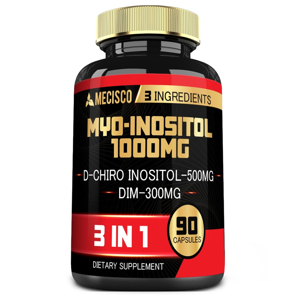 Mecisco 3in1 Myo-Inositol & D-Chiro Inositol Supplement with DIM - 90 Capsules - 30 Days