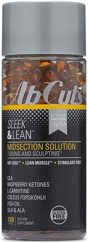 SleekとLean - 120簡単にスワロSoftgels - CLAサプリメント、魚油、亜麻油、L-カルニチン - 抗酸化供給を高めるのに役立ちます