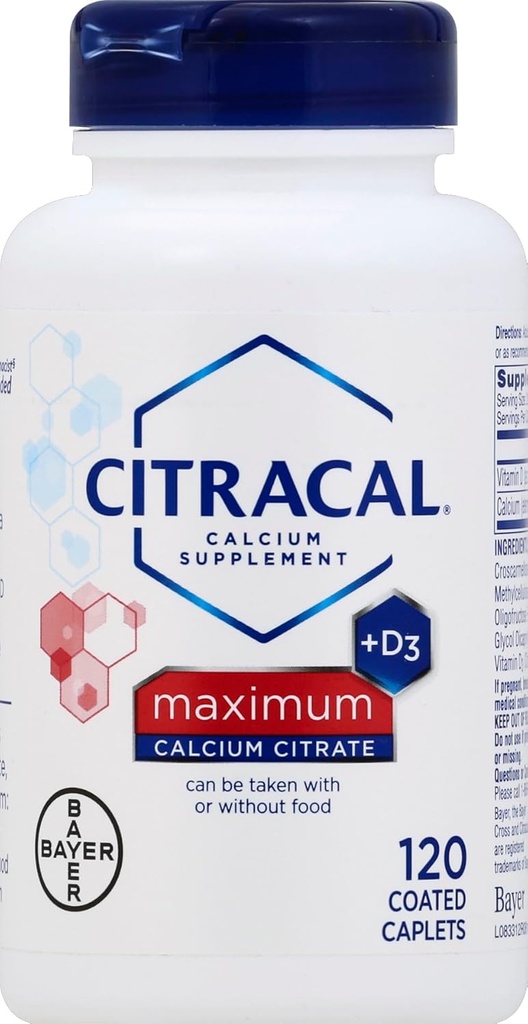 ビタミンDの最高の上塗を施してあるカプレット120の計算とのCitracalの最高のサイズ120ctのクエン酸塩