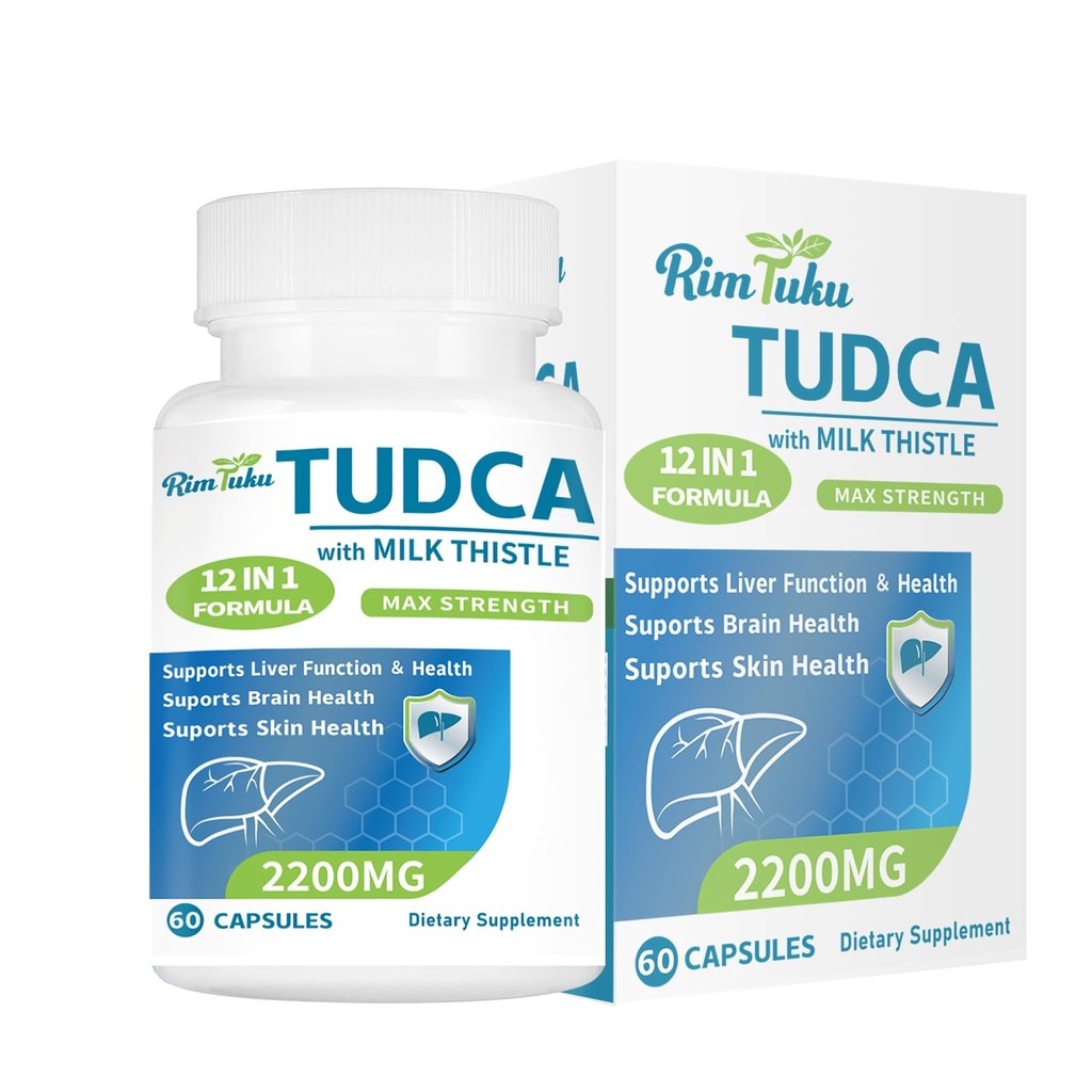 2200MG TUDCAは、ミルクアザミ12-in-1フォーミュラライバサポート、肝クレンジング&デトックス、Bile Flow&Galbladderサポート60カプセルとサプリメント