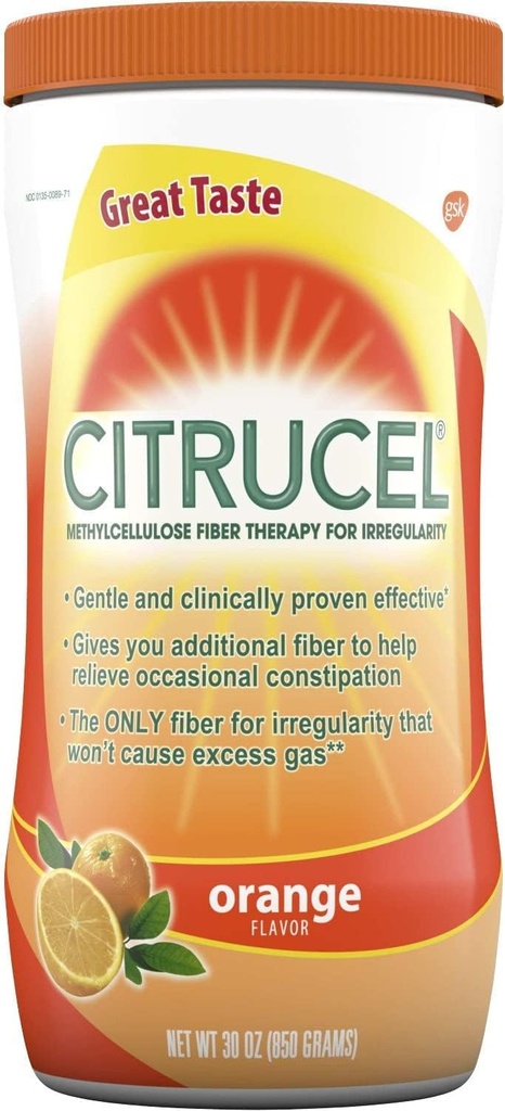 シトルセルのCitrucelの粉のオレンジ味、オレンジ味30のoz (5のパック)