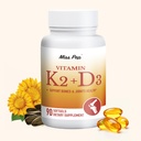 ビタミンD3 K2、5000 IU D3および100 mcg K2 (MK-7)、ヒマワリオイルのSoftgels、90のSoftgelsの2 1の方式、吸収し、飲みやすい(1本のびん)