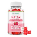 5000IU D3、200mcg K2 (MK-4及びMK-7のブレンド)、80mgカルシウム、サポート カルシウム吸収、骨の健康及び免疫サポート、ラズベリー味、60の計算