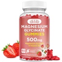 マグネシウムのGlycinateのグミー500mg -子供のためのビタミンB6のマグネシウムの補足-睡眠、気分、筋肉サポートのためのカルシウム マグネシウム-いちごの味、60のグミ