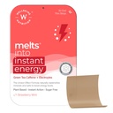 Wellbeing Nutrition Melts Instant Energy, 100% Plant Based Green Tea Caffeine, Essential Electrolytes and Vitamins for Endurance, Sports Hydration, Pre Workout Energy Boost, 30 Oral Strips