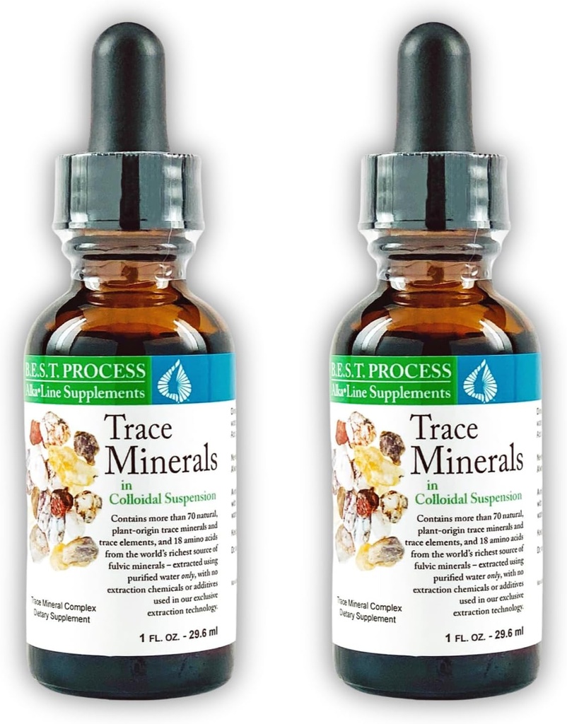 コロイドサスペンション(2パック)モルターヘルスシステムベストプロセスアルカリ - Nutrient Dense Trace Elements、Fulvic Minerals&Amino Acids