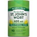 Nature's Truth St Johns Wort 600mg | 90カプセル | 標準化エキス | 非GMO&グルテンフリーサプリメント