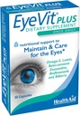 EyeVit Plus - ファーストデイリーアイヘルスサプリメント | 30カプセル | オメガ3、ルテイン、ベータカロテン、ゼアキサンチン、バイオフラボノイド、ビルベリーが含まれています