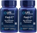 ライフエクステンション Fast-C & Bio-Quercetin Phytosome - 最適な免疫サポートのための高速配信&吸収ビタミンCサプリメント - グルテンフリー、非GMO、ベジタリアン - 60錠(2パック)