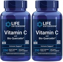 ライフエクステンションビタミンCとBio-Quercetin®、Cardiovascular健康サプリメント、免疫サポート、高吸収性、ケルセチン、ビタミンC、グルテンフリー、非GMO、ベジタリアン、250錠、(2パック)