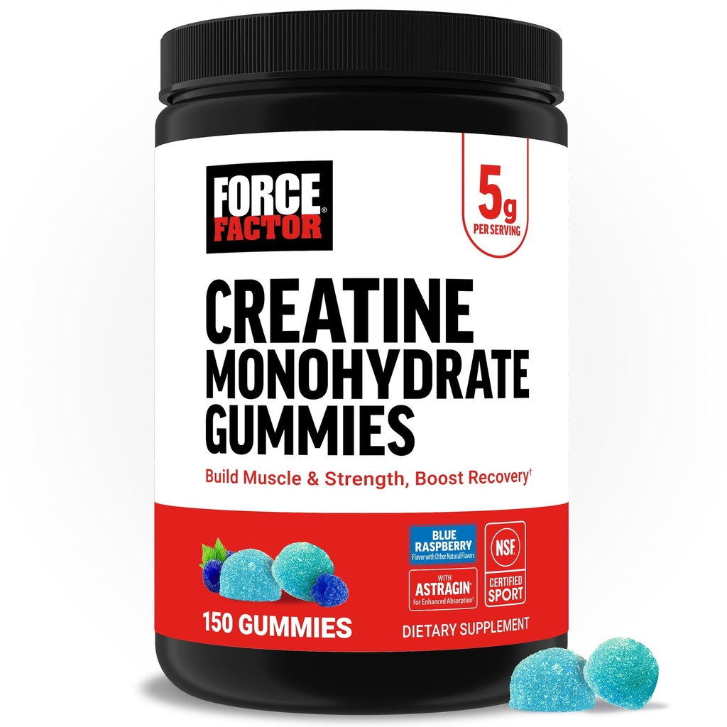 力率のクレアチンの Monohydrate のグミー、NSF は、筋肉、強さ、回復、認知健康及び記憶を支えるために人及び女性のための 5g 線量を、証明しましたり及び 150 のグミ