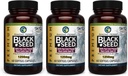 驚くべきハーブプレミアムブラックシードオイルカプセル - 高効力、消化の健康でコールドプレスニゲラサティバエイド、免疫サポート&脳機能 - 60カウント、1250mg(3)のパック