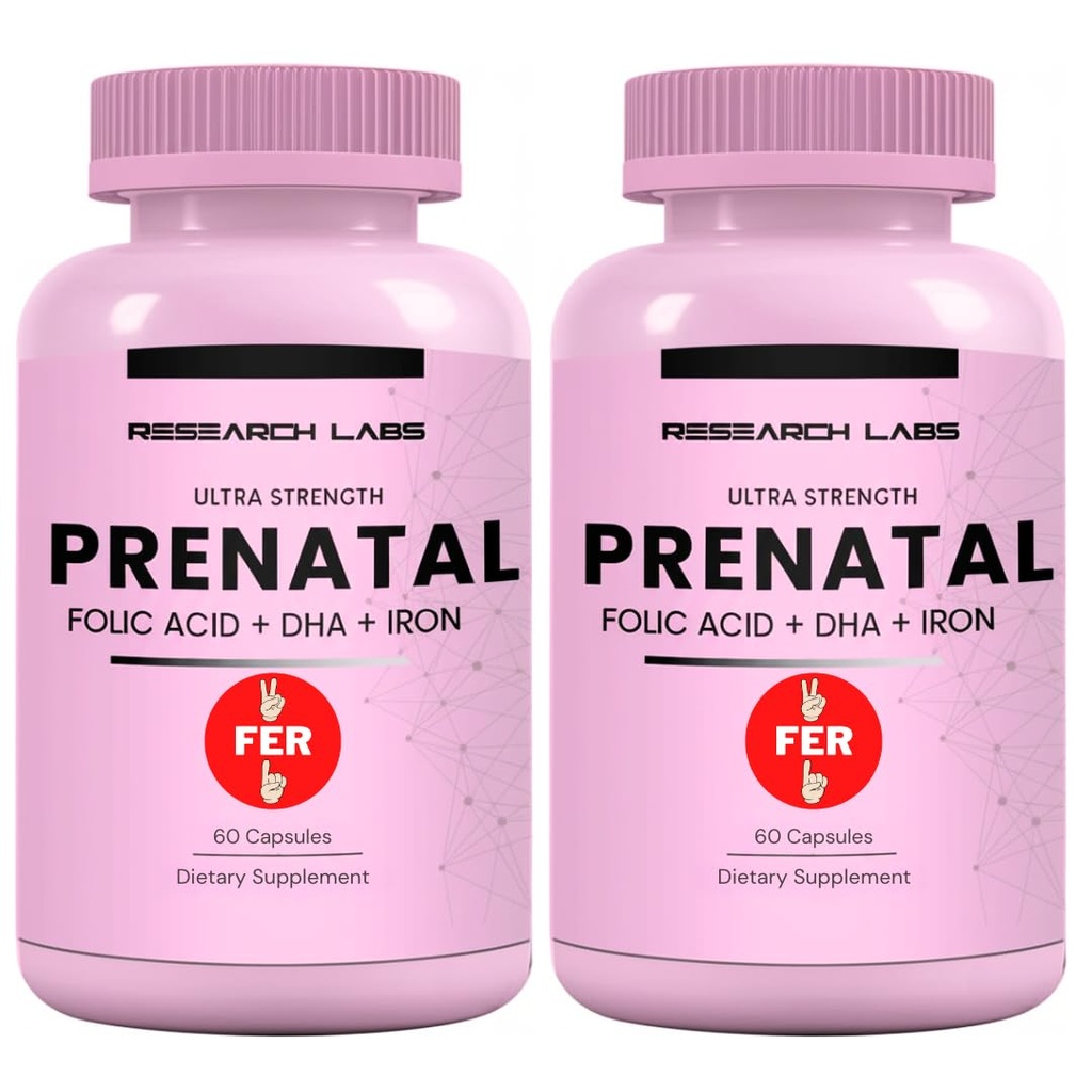 女性のための研究Labsの胎児のビタミン2のFer 1の広告:6Xより多くの生物利用できるメチル化された葉酸MTHF 5の サポート脳の開発、健康な成長