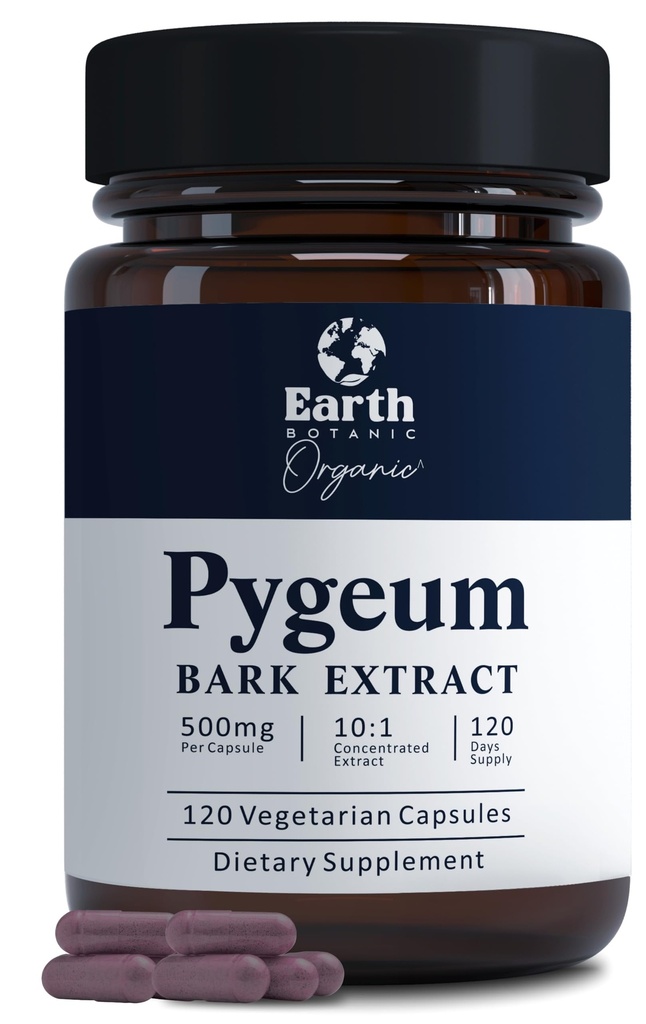 ピゲウムの樹皮のエキス500mg 120のカプセル - 草の補足は前立腺の健康、ぼうこう、および尿路面電車を支えます-人の健康の補足(Vegetarian、非GMO)4か月の供給を支えます