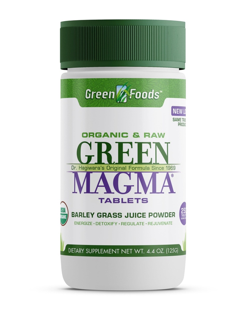 緑の食糧元の緑のマグマのバリーの草の栄養物の補足、250のタブレット(500mg Ea)は有機性を証明しました