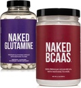 NAKEDはBCAA 100のSevings +純粋なLグルタミン240のカプセルの束をUnflavored:非GMOのグルテンフリー、筋肉回復、何も人工的な