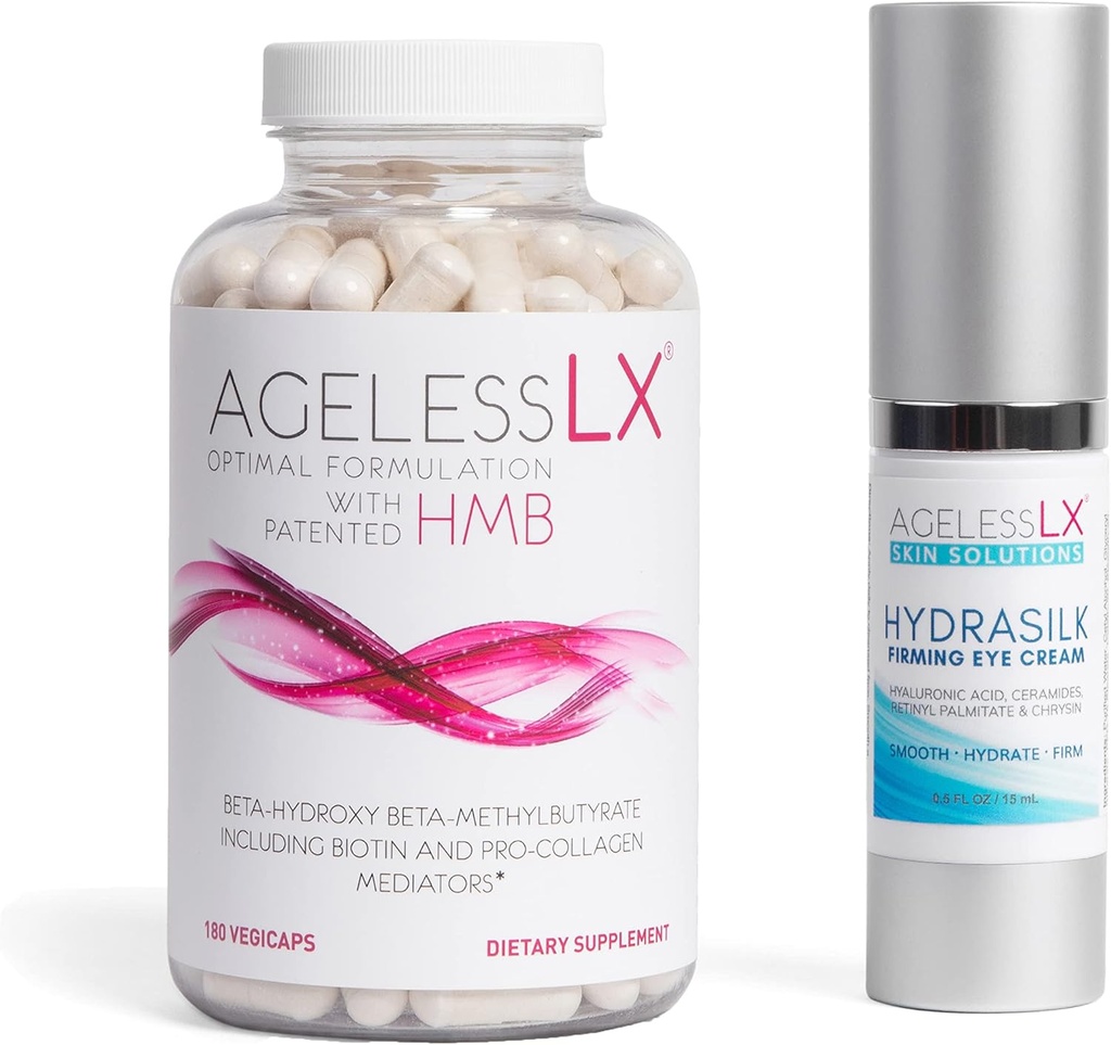 HMBのHydrasilkの目のクリームの束が付いている女性のためのAgelessLXの補足のカプセル