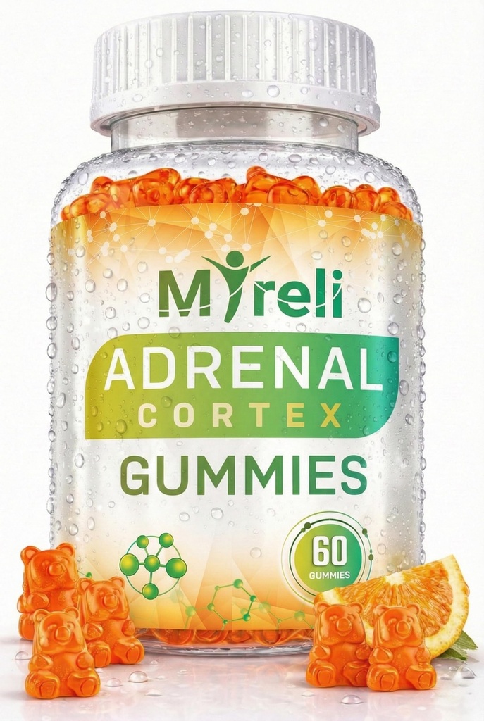 Adrenal Cortex Support Supplement 500mg - 60 Gummies for Glandular Support Formula & Daily Balance, Gummy for Health & Cognitive Function, Designed for Balance & Energy, Sugar-Free, Non-GMO