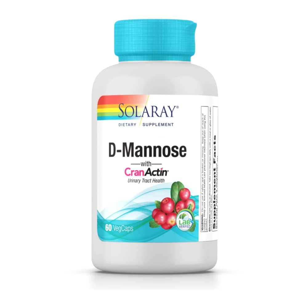 SOLARAY D-Mannose with CranActin, 60 ベジタリアンカプセル
