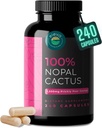 NopalのCactusのカプセル1500mg-有機性太陽乾燥されたPricklyは吸収のためのCactusのフルーツの粉及び黒いペッパーのエキス-自然なPricklyは極度の補足繊維、ビタミンおよび鉱物240のカプセルを扱います