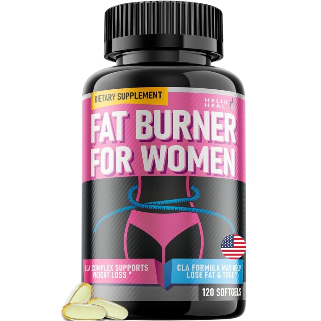 Belly Fat Burner for Women - Weight Loss Pills for Women Stomach Fat | CLA Softgels | Appetite Suppressant & Metabolism Booster | Bloating Relief & Natural Support - Keto Diet Pills 120 Softgels