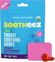 Sootheez Organic Throat Soothing Drops for Adults, ベリー・レモネード, 25 カウント, 詰め替え可能, 大きい tasting Drops その Sooth Sore Throats