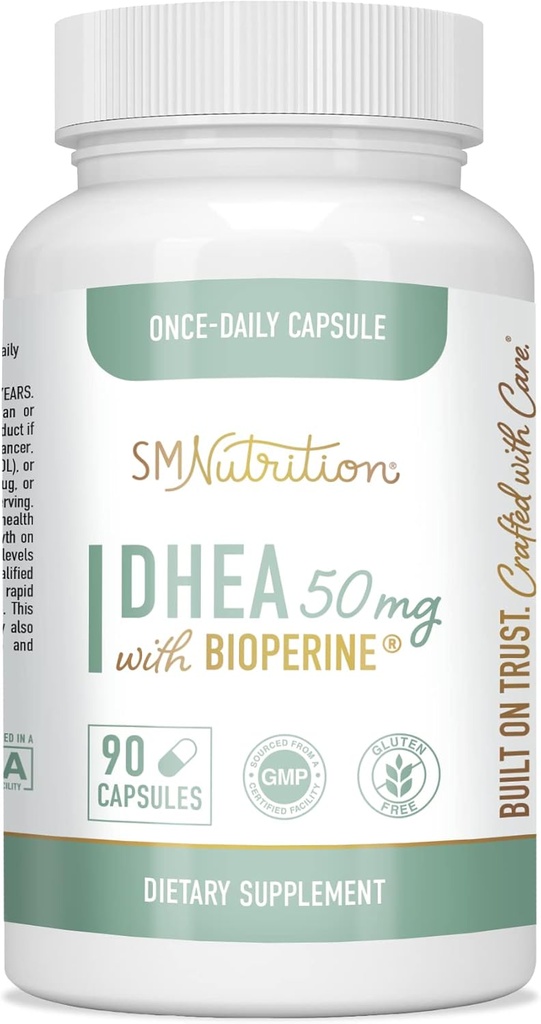 DHEA 50mg | サポートホルモンバランス・エネルギー | 3ヶ月供給 | 女性・男性向け健康老化サポートサプリメント | グルテンフリー・ベジタリアン・非GMO・3人目の検査 | ボトルあたり90カプセル