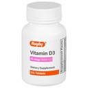 ラグビービタミンD3、25mcg(1,000 IU) - サプリメント - 100錠(1パック)