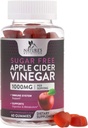 減量1000mgのためのApple Cider Vinegar Gummies - Detox&Cleanse、ACVサプリメントピル、ビタミンB12、砂糖無料ACVガミー、非GMO、自然の栄養 - 60グミ