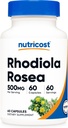 Nutricost Rhodiola Rosea 500mg, 60 Vegetarian Capsules - Gluten Free and Non-GMO Rhodiola Rosea Supplement