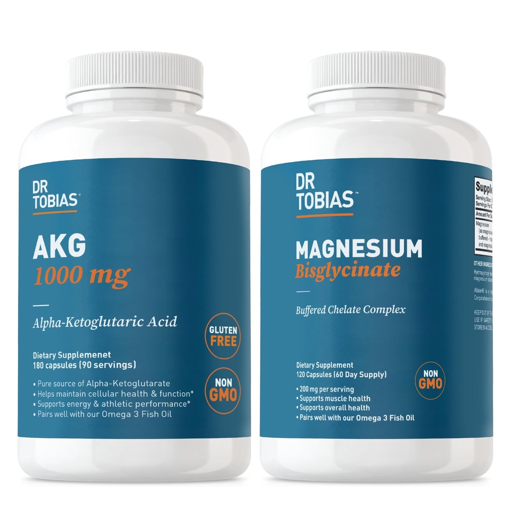 Dr. Tobias AKGの補足及びマグネシウムのBisglycinate -サポート エネルギー レベル、筋肉、高吸収性マグネシウムおよびBioavailable AKGのNerve及び骨の健康、ビーガン、非GMO