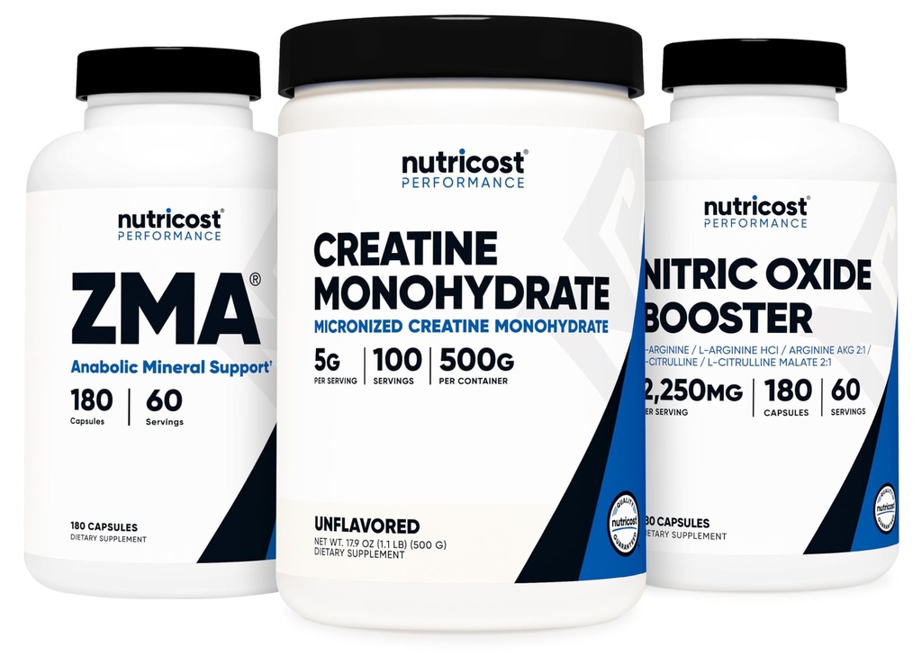 ナトリコストクレアチン500グラム、ニトリ酸化物180カプセル、ZMA 180カプセルバンドル