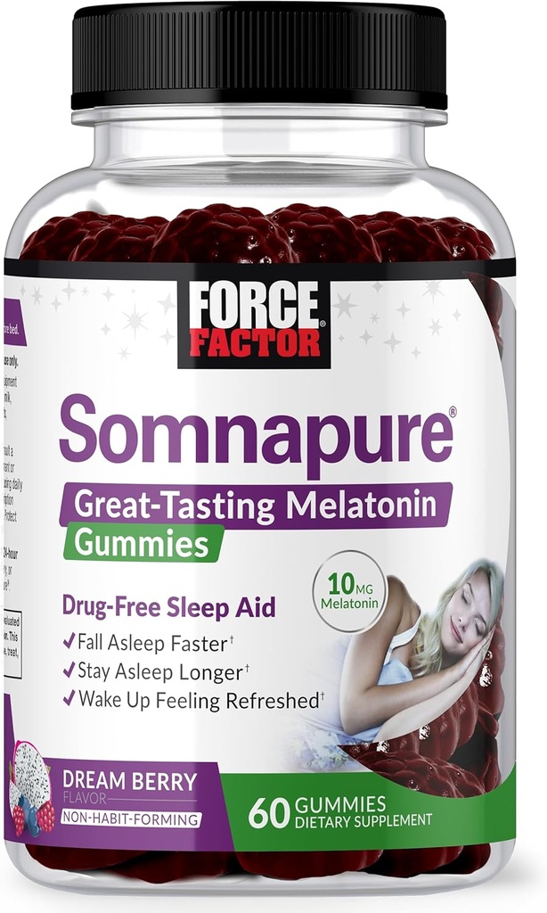 大人のためのMelatonin 10のmg、非習慣形成、深い眠りのための自然な睡眠の援助、滞在の眠りのより長い、Wake Upは改善しました、夢の果実味、60の計算(パッケージの1)