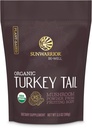 Sunwarrior Organic Turkey Tailmash Powder | トルコのマッシュルーム 免疫サポート | マイクロバイオム 腸の健康サポート | 50 摂食 100g 袋 | まあ